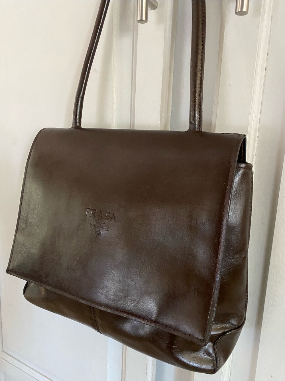 Vintage Rina Richi x Prada collab Brown Leather bag - Picture 3 of 11